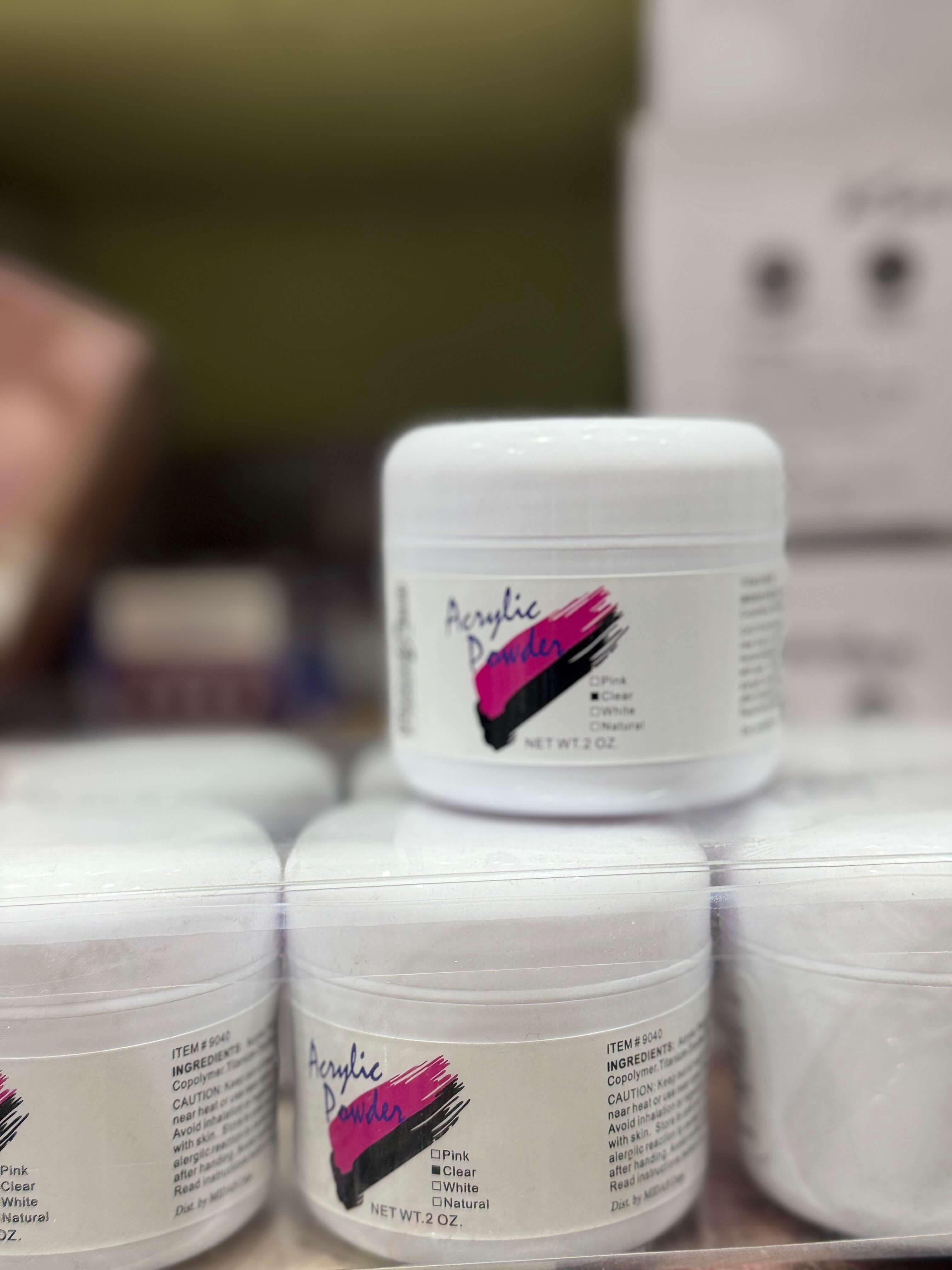 Pinkess 2oz acrylic clear/ pink powder