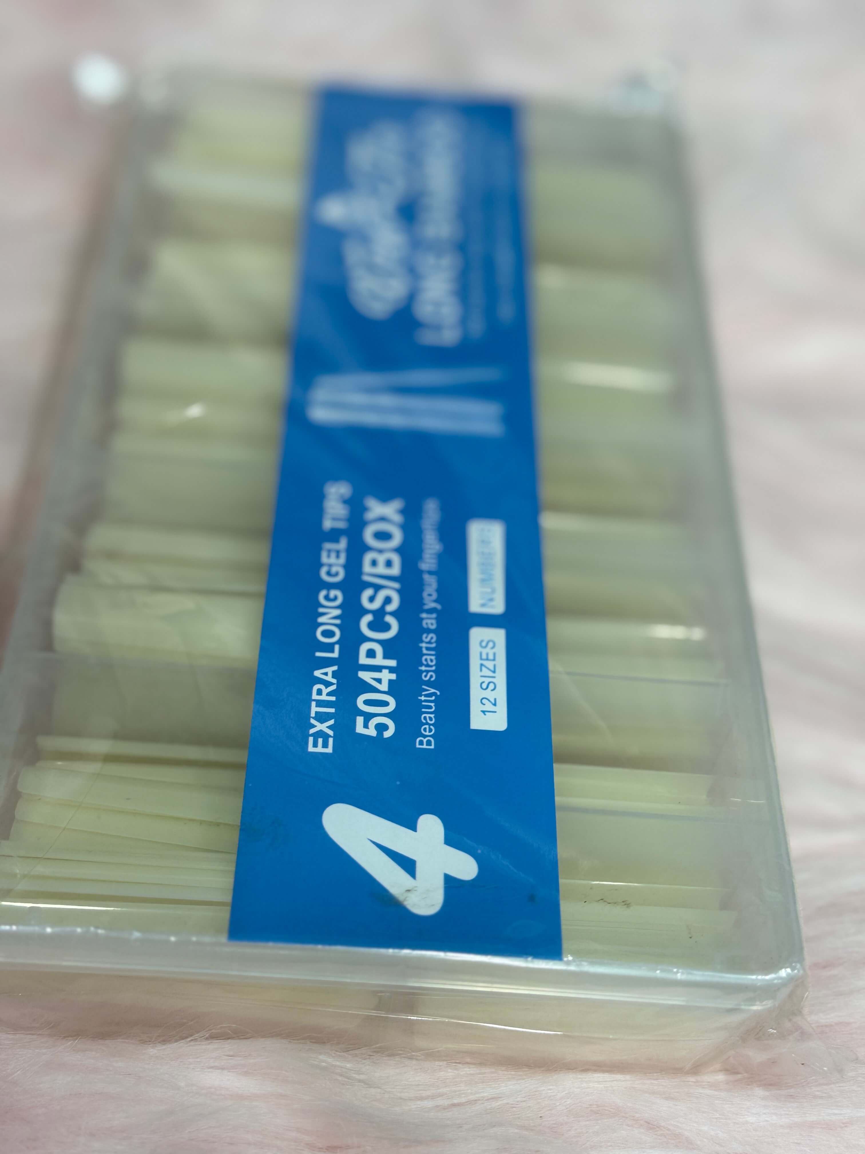 Acrylic white nails 504 pieces